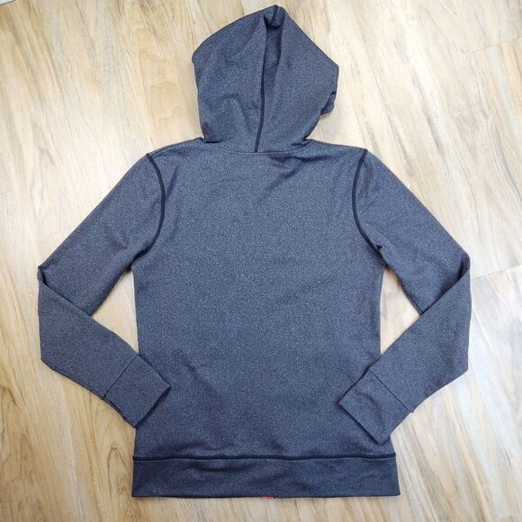 ☔️💜Soho Sport Gray & Neon Orange Hooded Athletic Jacket Large - Picture 2 of 9